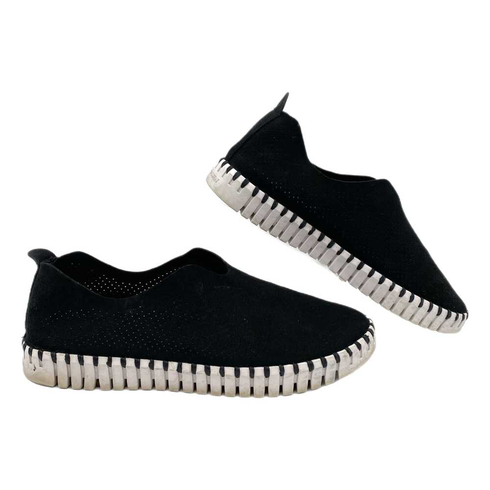 Ilse Jacobsen Black Sneakers Slip-On Round Toe | Womens 37EU